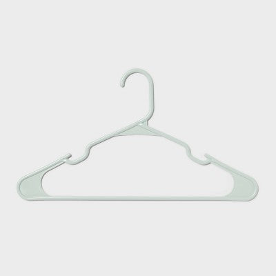 18pk Hangers Mindful Mint - Room Essentials™: Plastic Clothes Hangers For Shirts, Dresses, Tank Tops, Adult Use