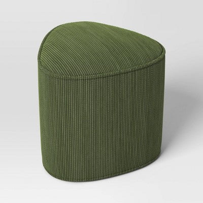 Triangular Shaped Upholstered Corduroy Ottoman - Room Essentials™