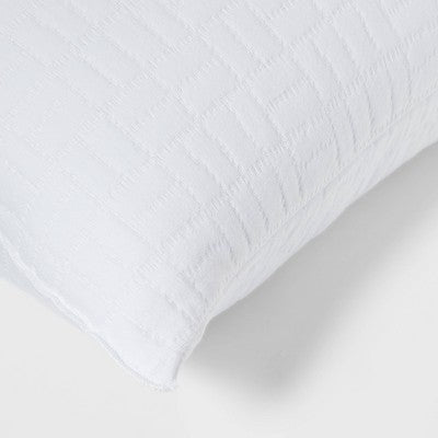 Standard/Queen Medium 2pk Plush Knit Bed Pillows White - Room Essentials™