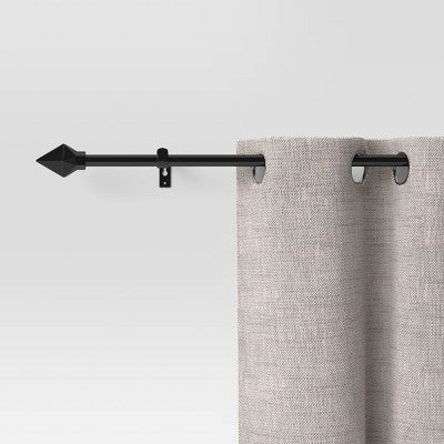 28"-48" Café Faceted Pyramid Rod Black - Room Essentials™