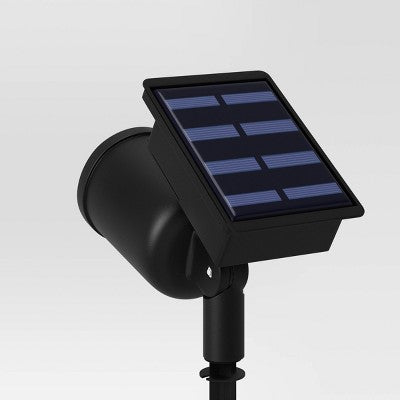Short Solar LED Outdoor Spot Light Matte Black - Room Essentials™