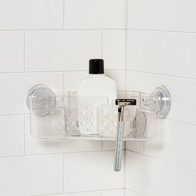 Suction Corner Basket Clear - Room Essentials™