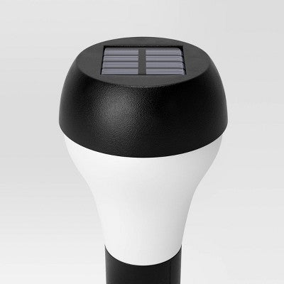 6pk Round Solar LED Outdoor Path Lights Matte Black - Room Essentials™: Weather-Resistant, Automatic Lighting, Integrated Bulb