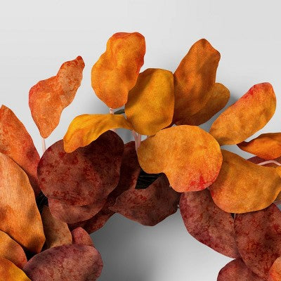 Orange Leaf Fall Mini Wreath - Room Essentials™