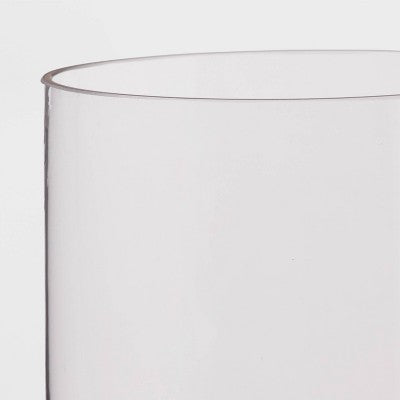 Clear Hurricane 4" X 7" Pillar Candle Holder - Room Essentials™: Transparent Vase, Tabletop Display