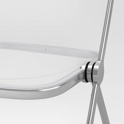 Modern Metal Acrylic Folding Chair - Room Essentials™