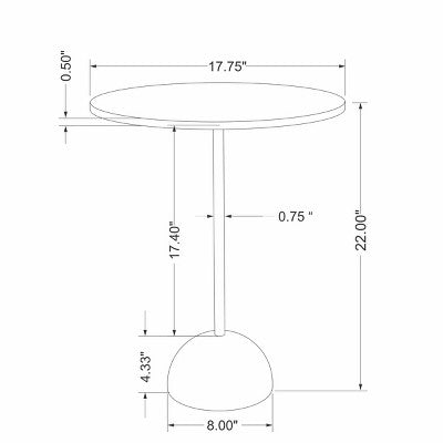 Modern Dorm Pedestal Side Table - Room Essentials™