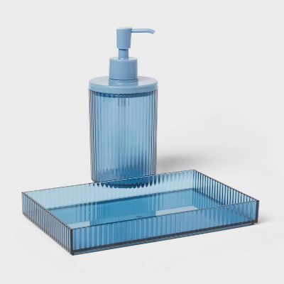 Ribbed Tray Blue - Room Essentials™