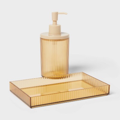 Ribbed Tray Tan - Room Essentials™
