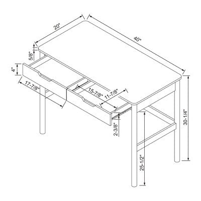 Scandi Desk With Drawers Natural - Room Essentials™