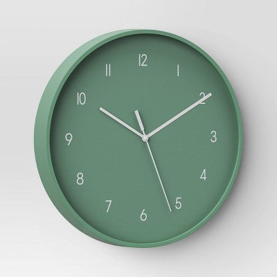12" Wall Clock Green - Room Essentials™
