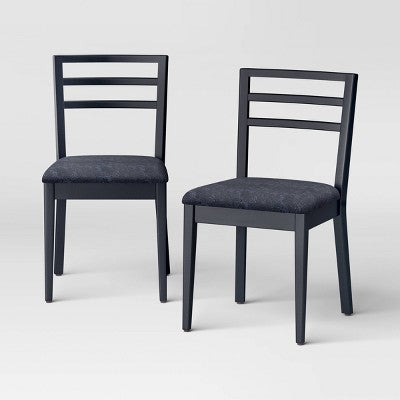 Set O2 Ladder Back Dining Chair With Padded Seat - Room Essentials™