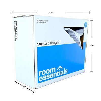 50pk Plastic Hangers White - Room Essentials™: Clothes Hangers For Shirts, Dresses, Tank Tops, Adult Closets