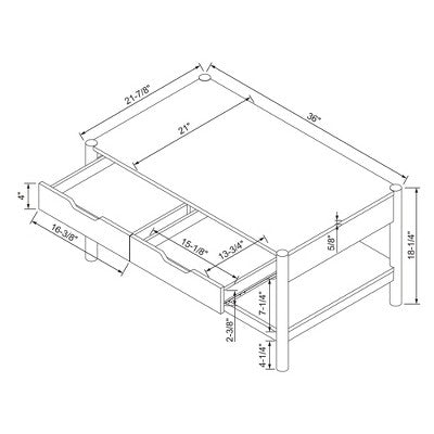 Scandi Coffee Tables Table With Drawers Natural - Room Essentials™