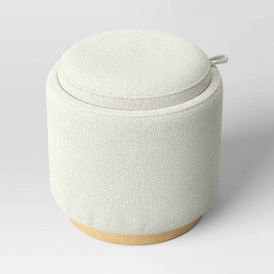 Round Upholstered Storage Ottoman - Room Essentials™