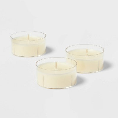 12pk Unscented Jumbo TL Candles Cream - Room Essentials™: Paraffin Wax, 6.5hr Burn Time, 12 Piece Set