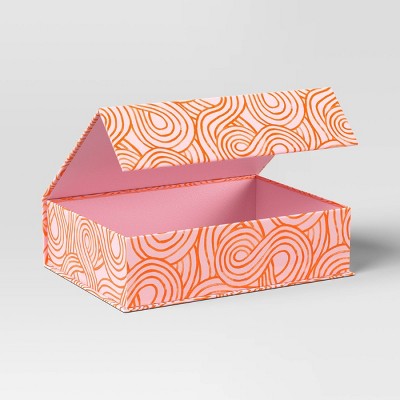 2pk Magnetic Lidded Decorative Boxes Pink - Room Essentials™