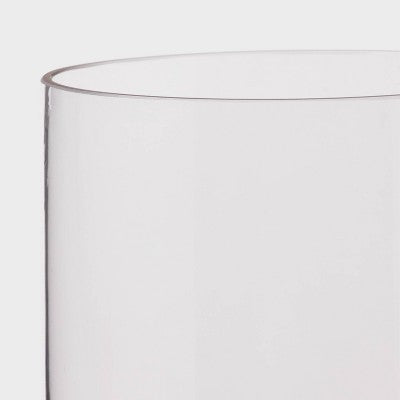 Clear Hurricane 3" X 8" Pillar Candle Holder - Room Essentials™: Sophisticated Tabletop Glass Decor