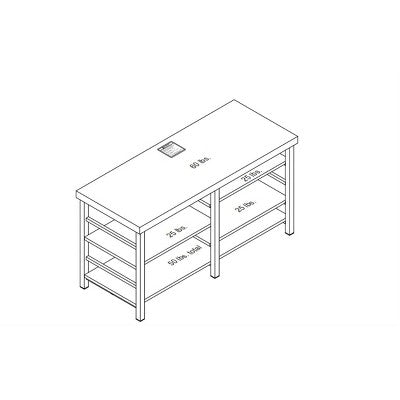  Adjustable Storage Dorm TV Stand For TVs Up To 50" Black Wood Grain Finish - Room Essentials™