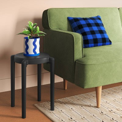  Recycled Plastic Dorm Accent Side Table Black - Room Essentials™