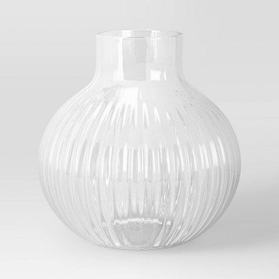  Ribbed Round Vase - Room Essentials™