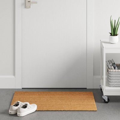  1'11x2'11" Solid Doormat Beige - Room Essentials™
