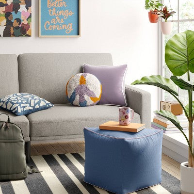  Peace Sign Printed Plush Round Throw Pillow - Room Essentials™