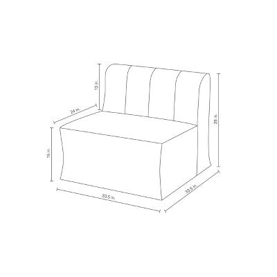  Modular Dorm Seating Armless Seat Compressed Foam - Room Essentials™