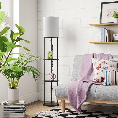  Shelf Floor Lamp Black - Room Essentials™