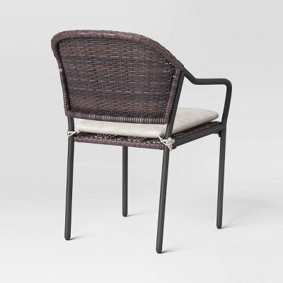  3pc Wicker Bistro Set With Cushions - Dark Brown - Room Essentials™