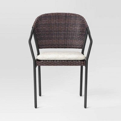  3pc Wicker Bistro Set With Cushions - Dark Brown - Room Essentials™