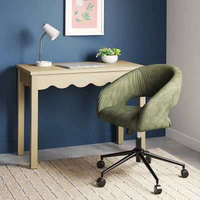  Wavy Writing Desk With Drawer Natural - Room Essentials™
