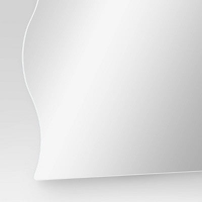  16"x20" Frameless Wavy Wall Mirror Silver - Room Essentials™